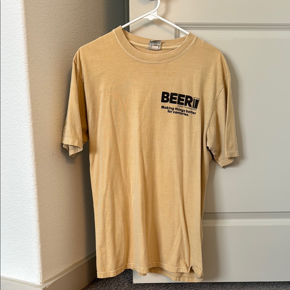 Beer Graphic Tan T-Shirt